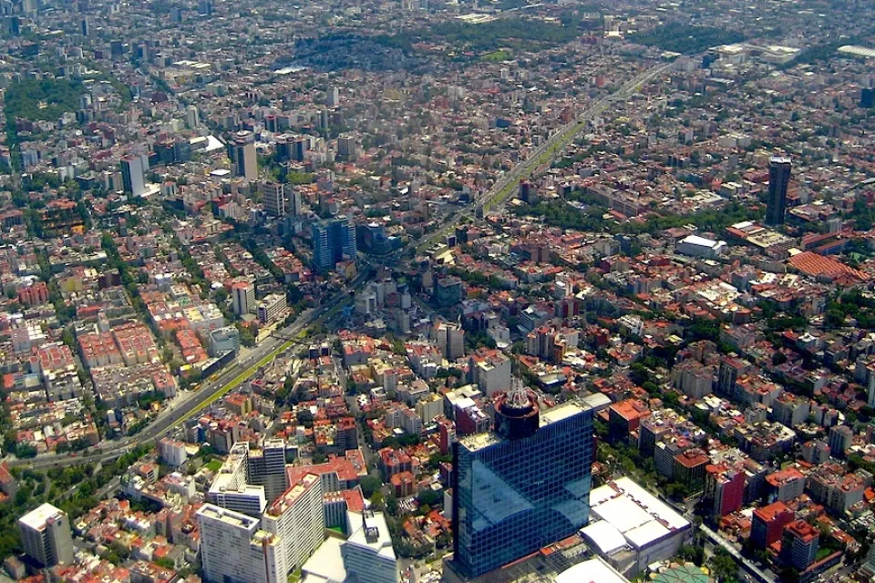 Mexico City from the air